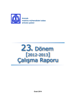 23 .Dönem Çalışma Raporu - Makina Mühendisleri Odası