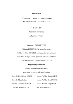 ISEM 2014 2ND INTERNATIONAL SYMPOSIUM ON