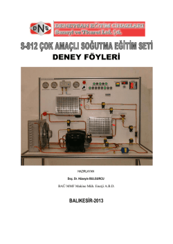 &ccedil;ok ama&ccedil;lı soğutma eğitim seti deney f&ouml;yleri