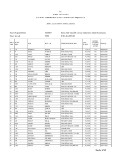 Sınavı Yapılan Birim 1002465 Bursa Adlî Yargı İlk Derece