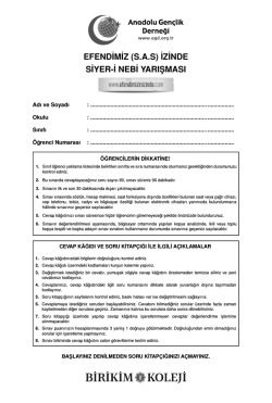 Soru kitap&ccedil;ığı - Anadolu Gen&ccedil;lik Derneği