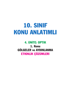 g&ouml;lgeler ve aydınlanma - Nihat Bilgin Yayıncılık