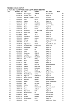 örgün öğretim - Yabancı Diller Bölümü