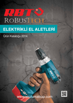 RBT Elektrikli El Aletleri Katalog