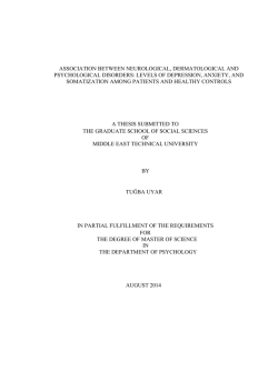 levels of depressıon, anxıety, and somatızatıon am