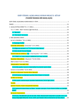 edip y&uuml;ksel a&ccedil;ıklamalı kuran meali e