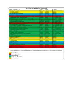 2014 Yılı Faaliyet Programı - T&Uuml;RKİYE Modern Pentatlon