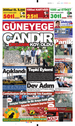 11 Haziran 2014 - G&uuml;ney Ege Gazetesi