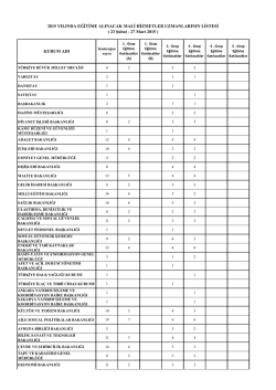 Sayılara G&ouml;re Eğitim Alacak Uzmanların Listesi (Toplu).xlsx
