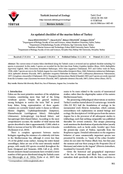 An updated checklist of the marine fishes of Turkey