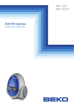 Elektrikli S&uuml;p&uuml;rge Kullanma Kılavuzu BKS 1325 BKS 1325 P