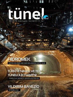Tünel Dergisi 1 - Tünelcilik Derneği