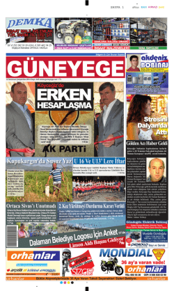 09 Temmuz 2014 - G&uuml;ney Ege Gazetesi
