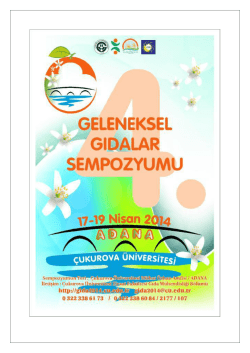 4. Geleneksel Gıdalar Sempozyumu Poster Programına