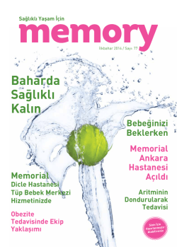 ilkbahar 2014 - Memorial Hastanesi