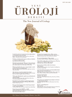 Yeni Üroloji Dergisi Cilt 9 Sayı 2 isimli sayının pdf dosyasını