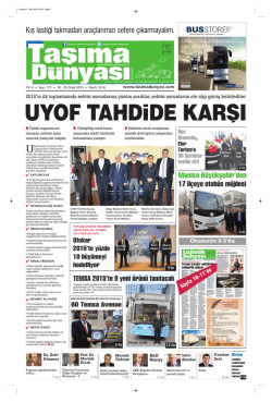 Taşıma D&uuml;nyası Gazetesi-171 PDF 19 Ocak 2015 tarihli sayısını