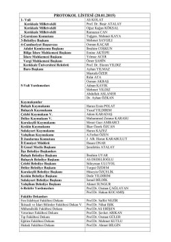 Kırıkkale İl Protokol Listesi İ&ccedil;in Tıklayınız