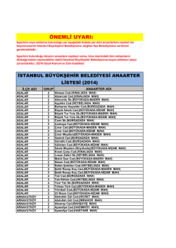 &ouml;nemli uyarı - İstanbul B&uuml;y&uuml;kşehir Belediyesi
