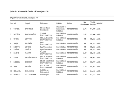 Matematik Grubu - Dokuz Eylül Üniversitesi