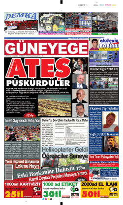 02 Temmuz 2014 - G&uuml;ney Ege Gazetesi