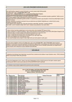 Sıra Başvuru No İsim Soyisim Doktora Üniversite