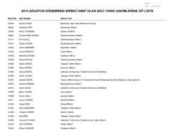 2014 ağustos d&ouml;neminde birinci sınıf olan adli yargı hakimlerine ait