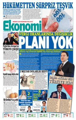 VERGi ORANLARINDA DEĞiŞiKLiK TÜRKiYE