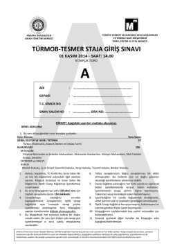 türmob-tesmer staja giriş sınavı