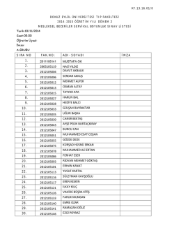 mbl sınav listesi - Dokuz Eylül Üniversitesi