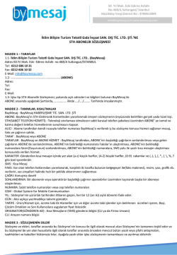 Abonelik Sözleşmesi