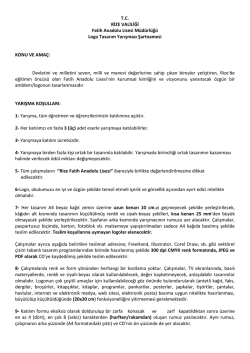T.C. RİZE VALİLİĞİ Fatih Anadolu Lisesi M&uuml;d&uuml;rl&uuml;ğ&uuml; Logo Tasarım