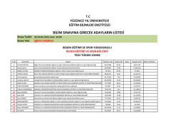 bilim sınavına girecek adayların listesi