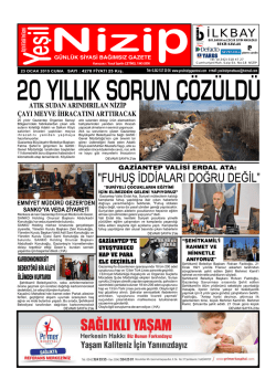 23 OCAK 2015 YEŞİL NİZİP ARŞİV