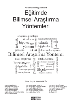 Eğitimde Bilimsel Araştırma Yöntemleri