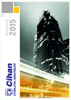 2015 Fiyat Listemiz.. - CİHAN ELEKTRİK AYDINLATMA