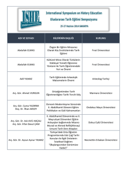 ADI VE SOYADI BİLDİRİNİN BAŞLIĞI KURUMU Abdullah ELMAS