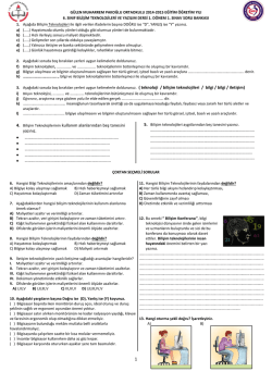 kullanım alanlarından beş tanesini yazınız