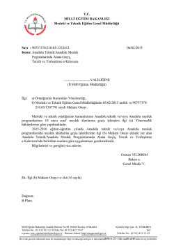 Anadolu Teknik/Anadolu Meslek Pogramlarında Alana Ge&ccedil;iş, Tercih