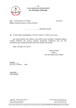 &Ccedil;anakkale Ruhuyla Yeniden Dirilmek