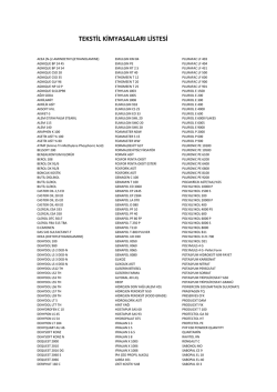 Tekstil Kimyasallar kataloğunu PDF olarak