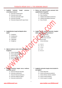 tusdata nisan 2015 1. tus deneme sınavı