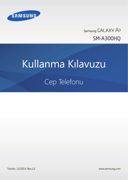 Samsung Galaxy A3 (4G) Kullanım Kılavuzu