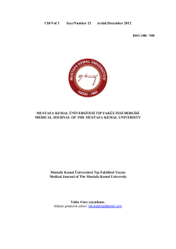Sayı 12 - Mustafa Kemal &Uuml;niversitesi