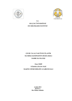 &ccedil;elik talaş takviyeli plastik matrisli kompozitin d&uuml;ş&uuml;k hızlı darbe