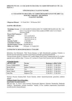 30.06.2014 Faaliyet Raporu
