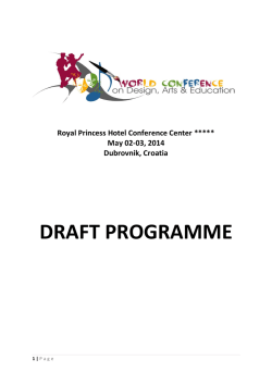 DRAFT PROGRAMME