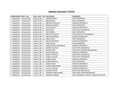 ANKARA MÜLAKAT LİSTESİ