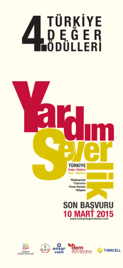 4. T&uuml;rkiye Değer &Ouml;d&uuml;lleri Broş&uuml;r&uuml; i&ccedil;in TIKLAYINIZ 22.01.2015 17:56