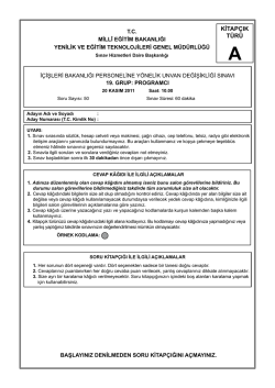 Programcı - Memurunyeri.Com